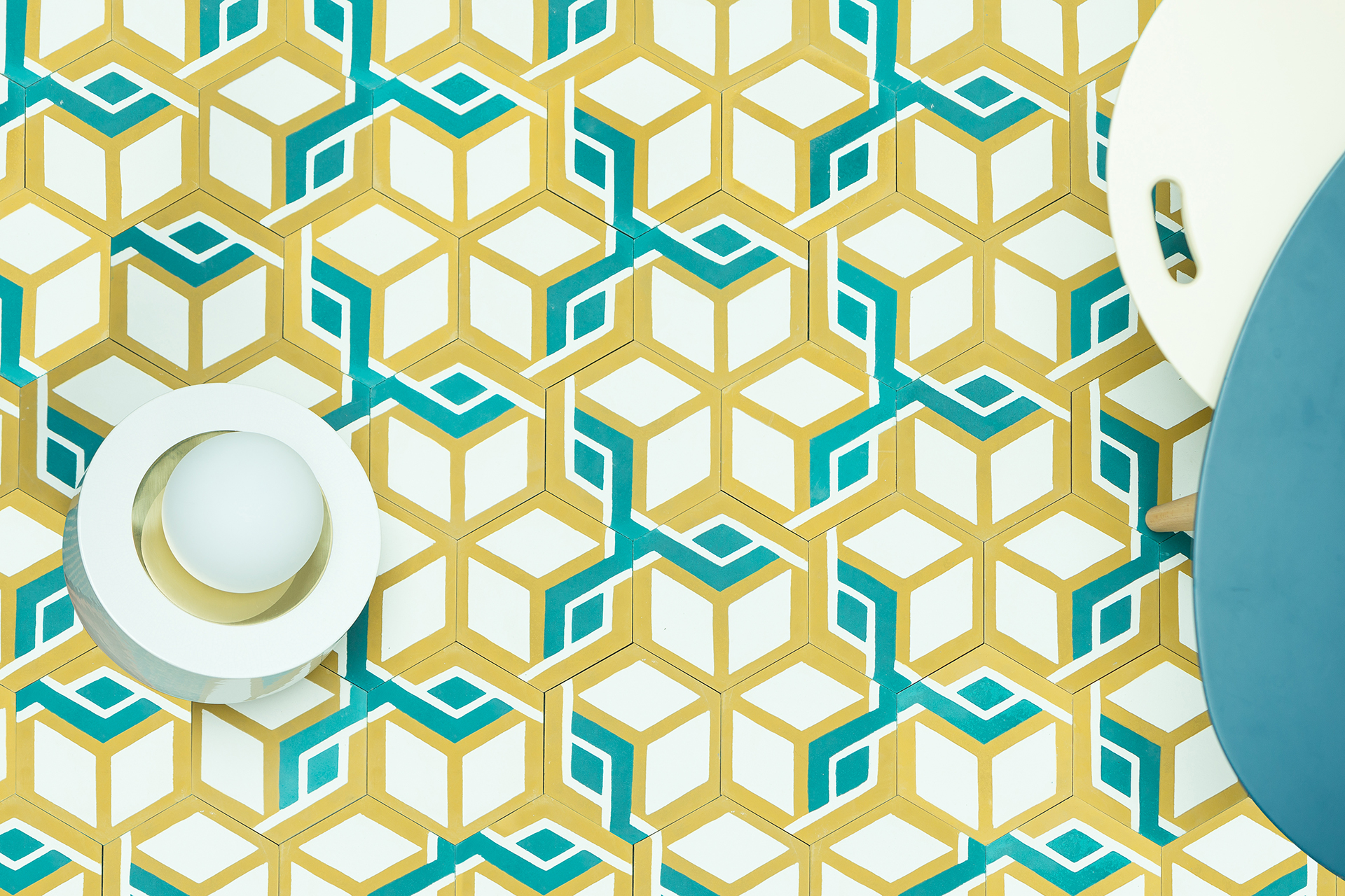 Maison Bahya cement tiles Josephine pattern