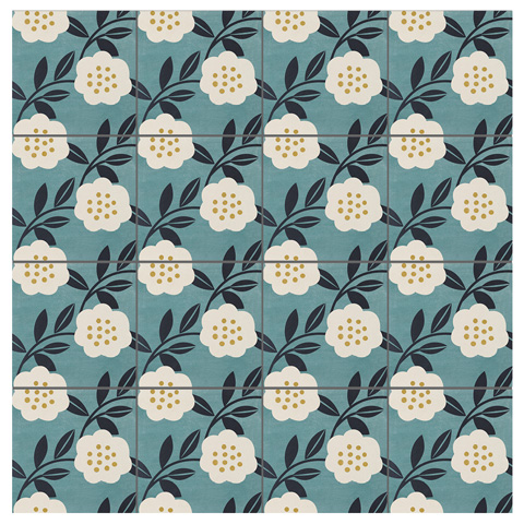 Carreaux de ciment, Maison Bahya & Mini Labo, modèle Camélia