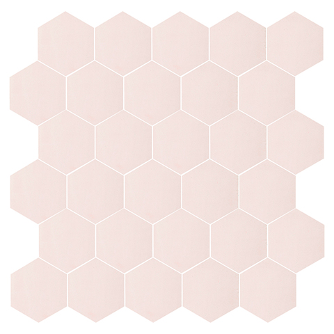 Carreaux de ciment hexagonaux teinte E9-rose poudré