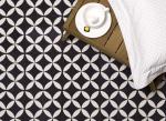 Maison Bahya cement tiles Yasmine pattern Black and White