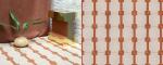 Cement tiles from the collaboration with Rails, Designed by Gwendoline Porte for Maison Bahya. RAIL 1 in prim pink / terracotta. combination of tiles with Rails module