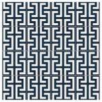 carreaux de ciment motif grec, carrealage bleu nuit et blanc, carrelage à motif