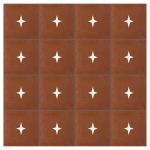 carreaux de ciment, carreaux de ciment terracotta, carrelage motif étoile,