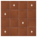 carreaux de ciment terracotta, carreau de ciment, carrelage artisanal, carrelage avec une étoile